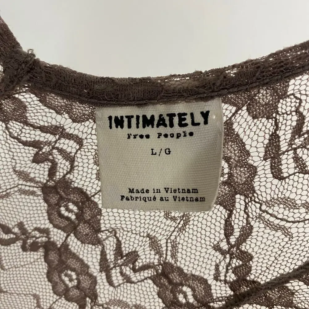 Intimately Free People French Courtship Slip - Pewter/Mink/Taupe? - Size Large